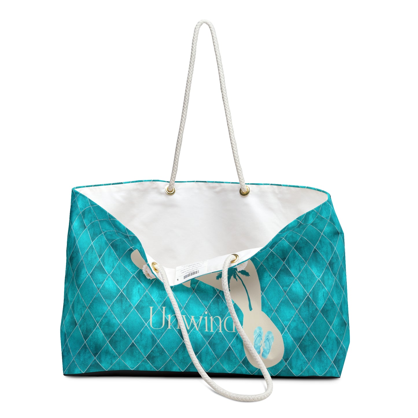 Weekender Bag - 'Unwind' Tropical Manatee Beach Tote