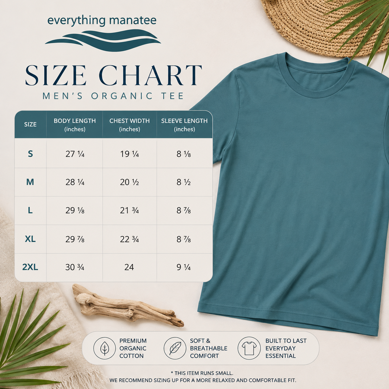 Manatee Drift Mens T-Shirt | Deep Tide