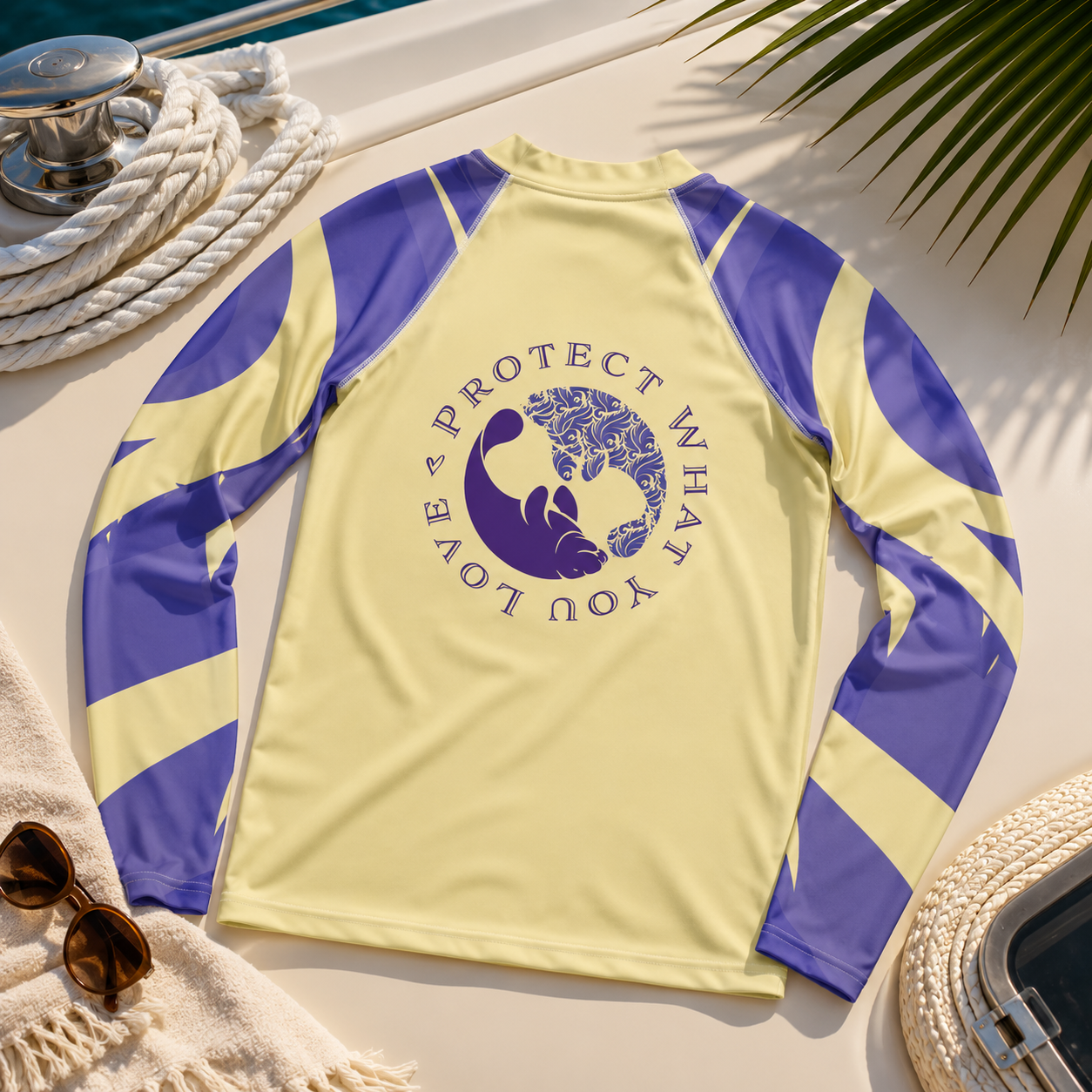 Ocean Embrace  Long Sleeve Rash Guard | Youth