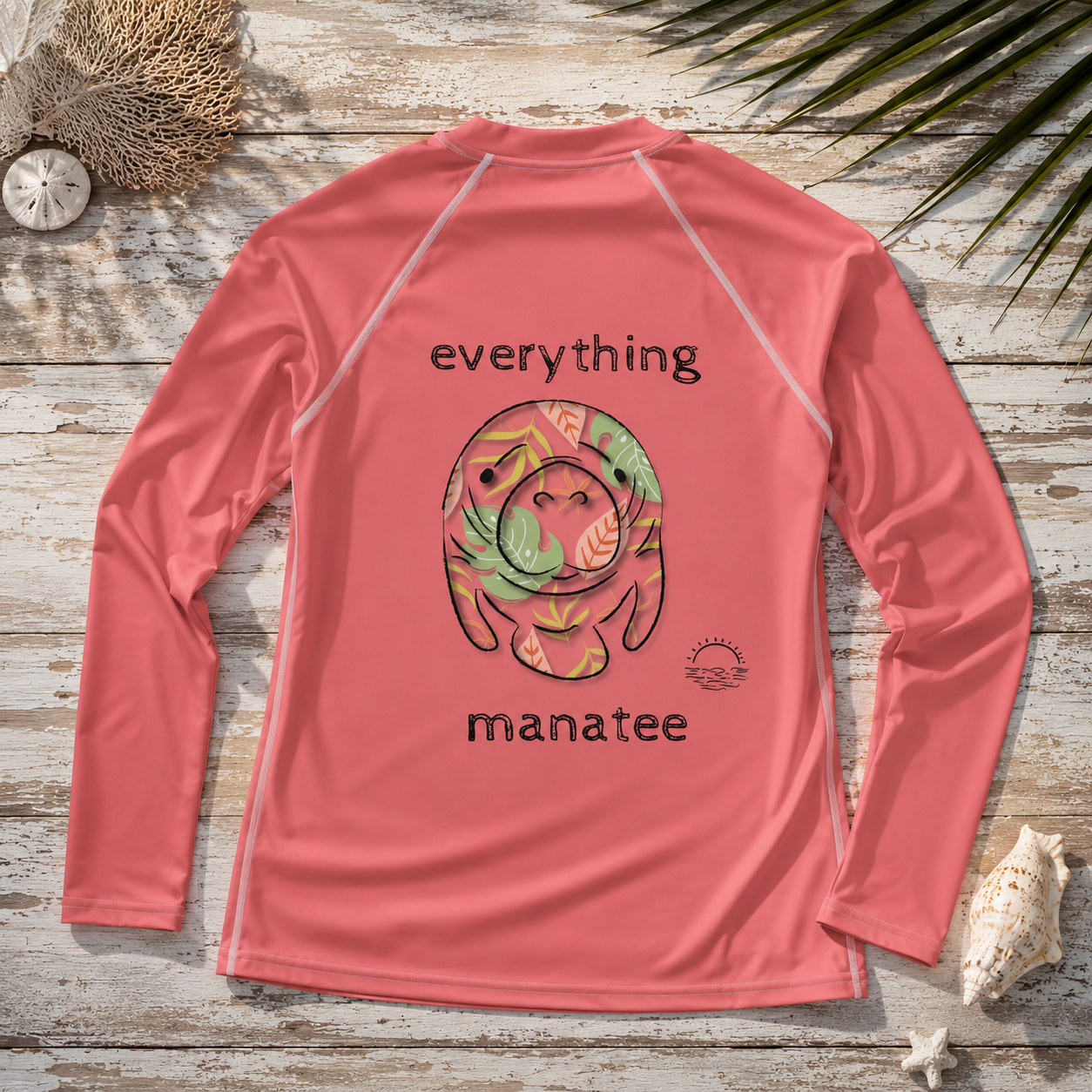 Everything Manatee Coral Reef Rash Guard | Womens