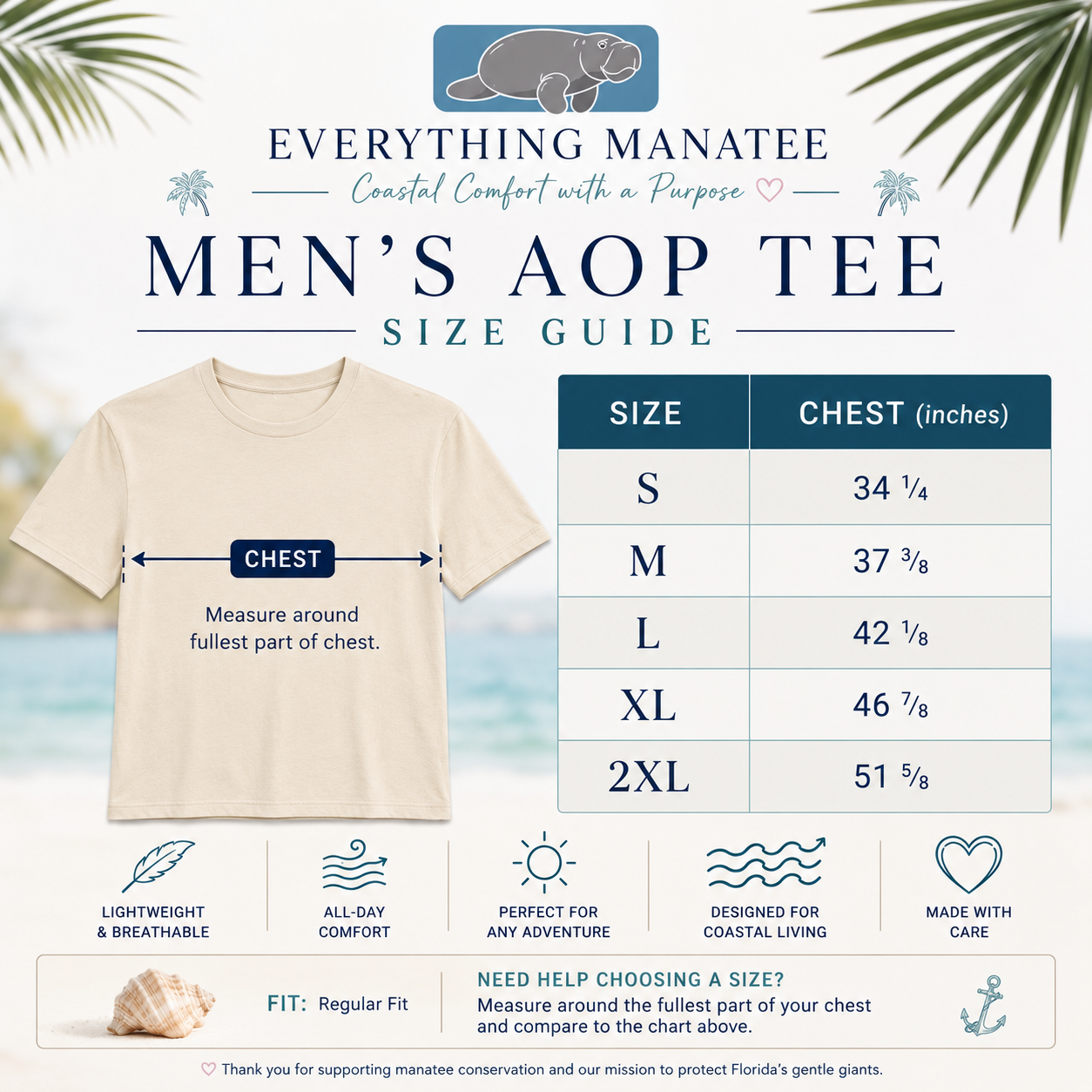 Monstera Breeze AOP Men's Tee