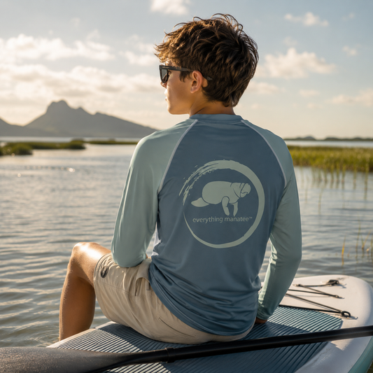 Seafoam Explorer Long Sleeve Rash Guard | Youth