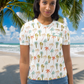 Manatee Palm Tree Print T-Shirt | Women's