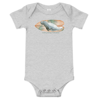 Manatee Vintage Surf Board Onesie | Baby