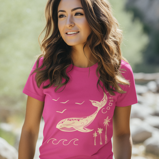 Coastal Palms Whale Relaxed T-Shirt | Womens