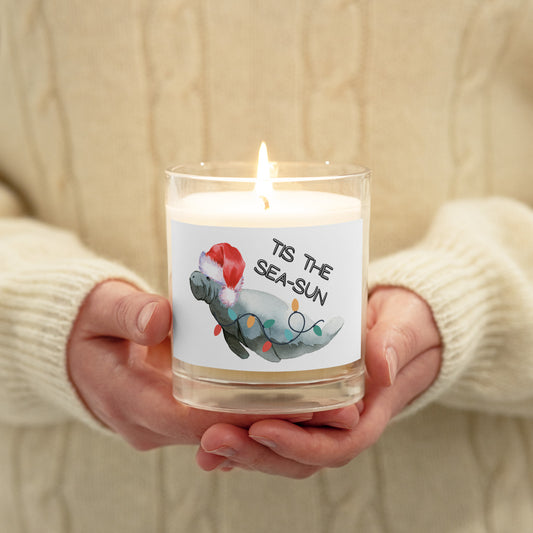 Holiday Sea Sun Manatee Soy Wax Candle