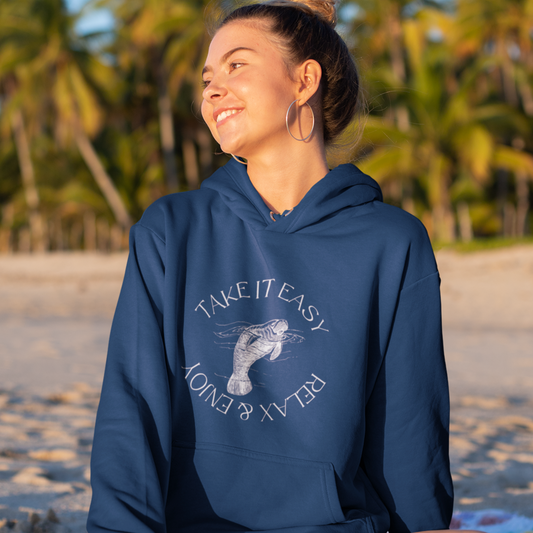Take It Easy Manatee Hoodie | Womens