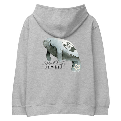 Unwind Manatee Fleece Hoodie | Youth