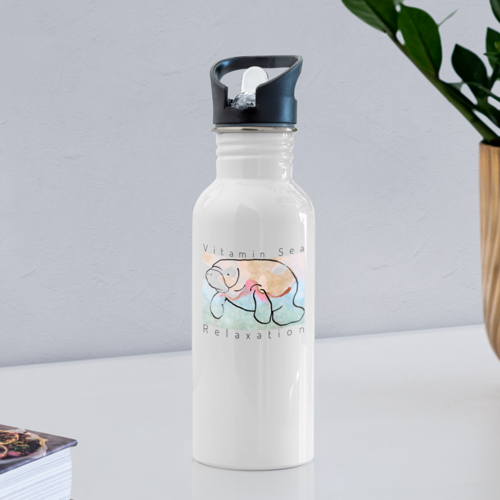 Manatee Vitamin Sea Water Bottle - white