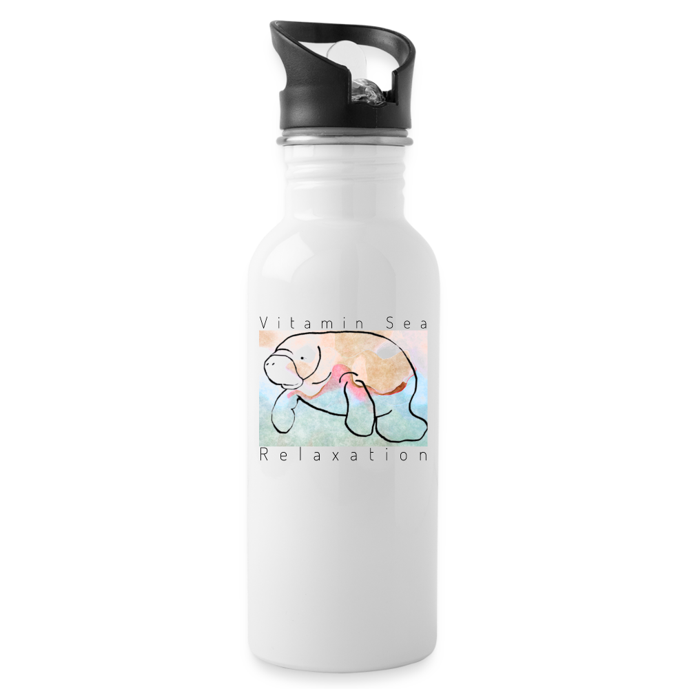Manatee Vitamin Sea Water Bottle - white