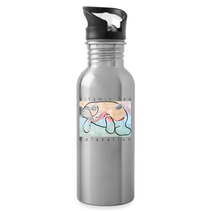Manatee Vitamin Sea Water Bottle - silver