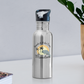 Sunsets, Palm Trees, & Manatees Water Bottle - silver