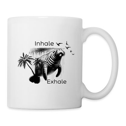 Inhale & Exhale Coffee Mug | Mugs - white