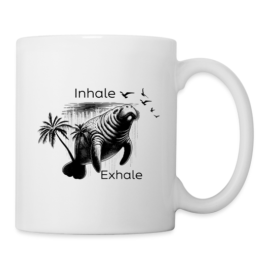 Inhale & Exhale Coffee Mug | Mugs - white