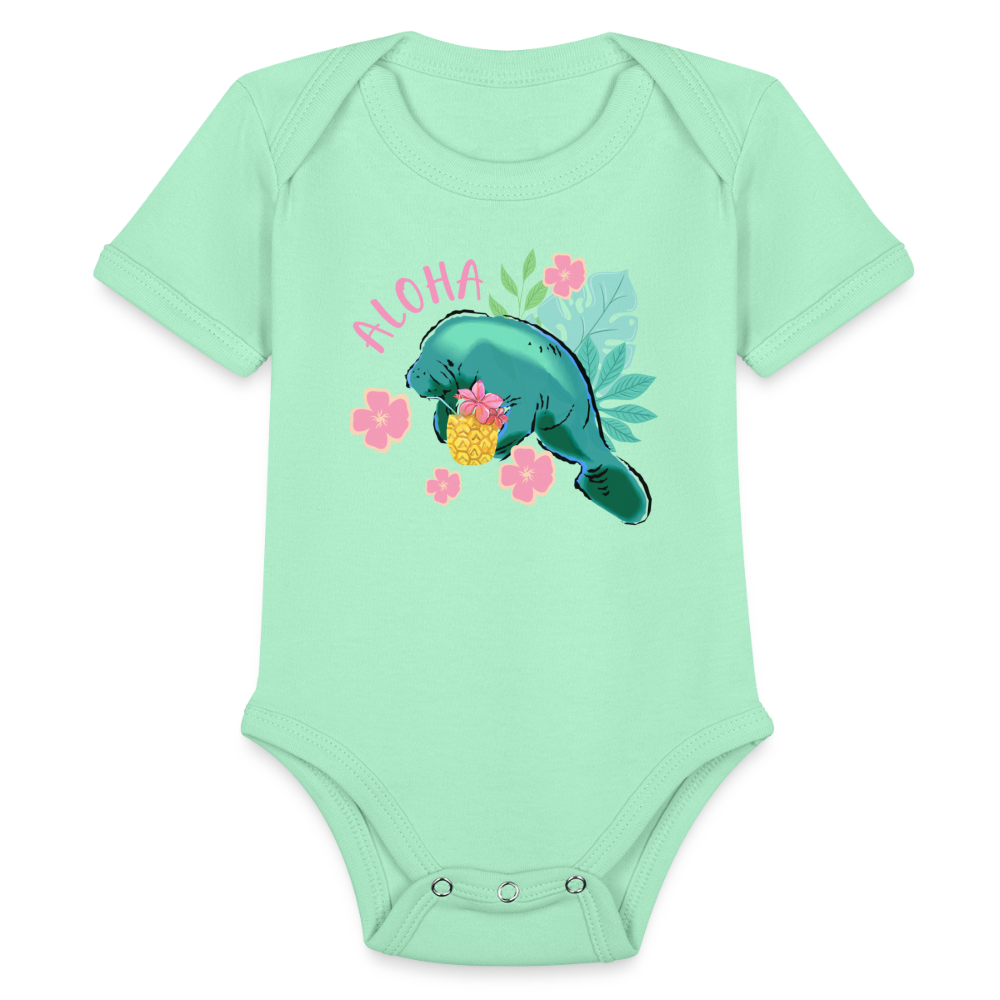 Aloha Manatee Organic  One Piece | Baby - light mint