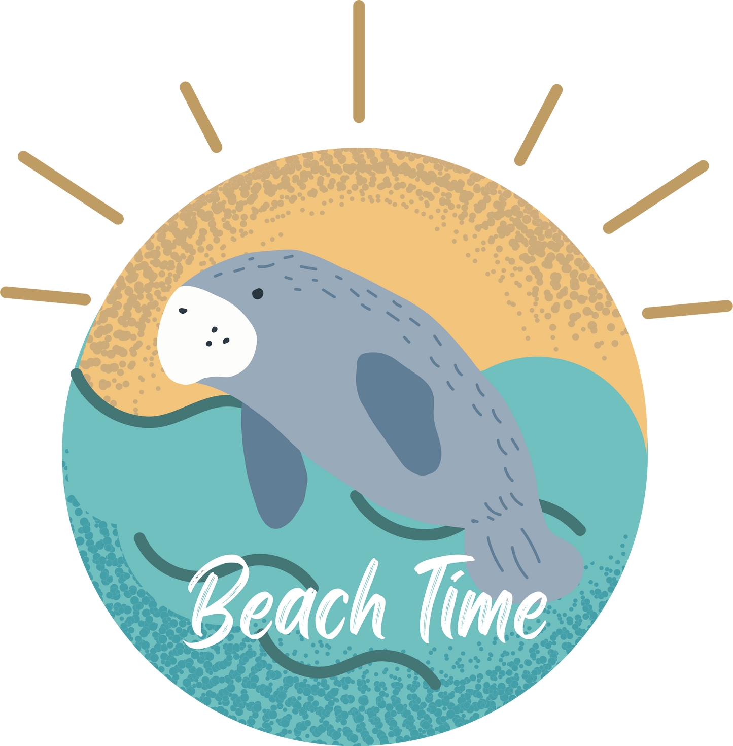 Sunny Beach Time Manatee T-Shirt | Toddler