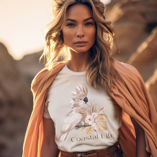 Cockatoo Heather Cotton T-Shirt | Women's