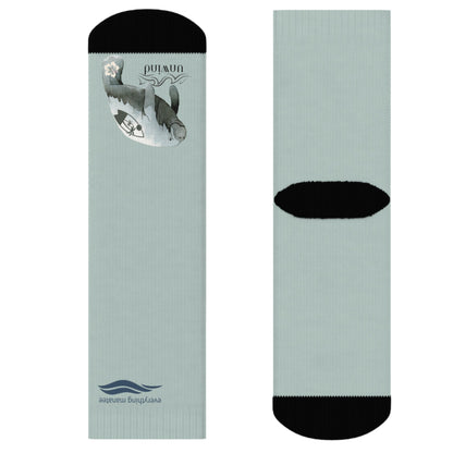 Unwind & Surf Manatee Crew Socks | Mens