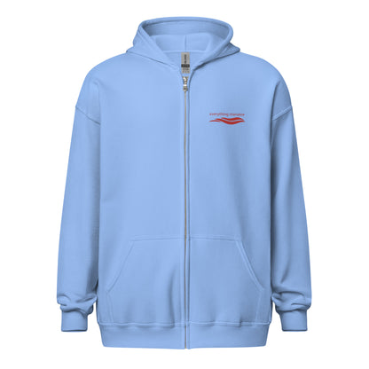Holiday Cheer Manatee Heavy Blend Zip Hoodie | Unisex