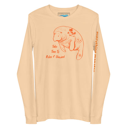 Vacation Mode Manatee Long Sleeve T-Shirt | Womens