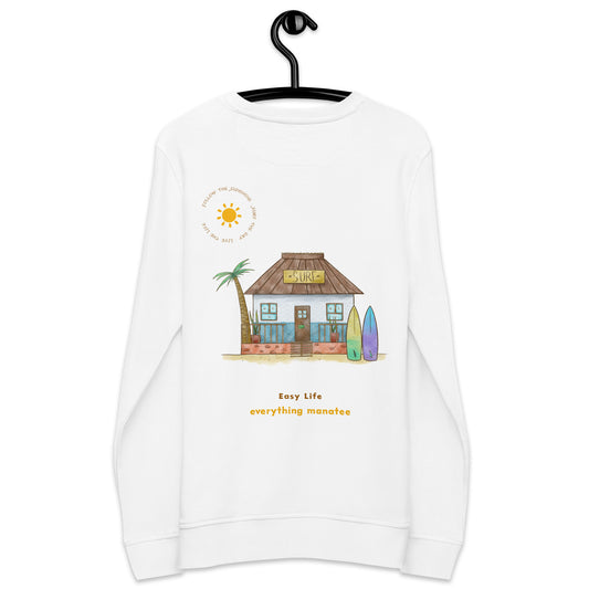 Surf Cottage Manatee organic sweatshirt | Womens
