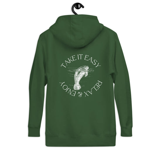 Take It Easy Manatee Hoodie | Mens