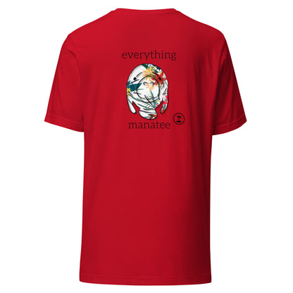 Mango The Manatee & Tropical Florals T-Shirt | Unisex