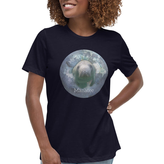 Manatee Spirit Animal Relaxed T-Shirt | Womens