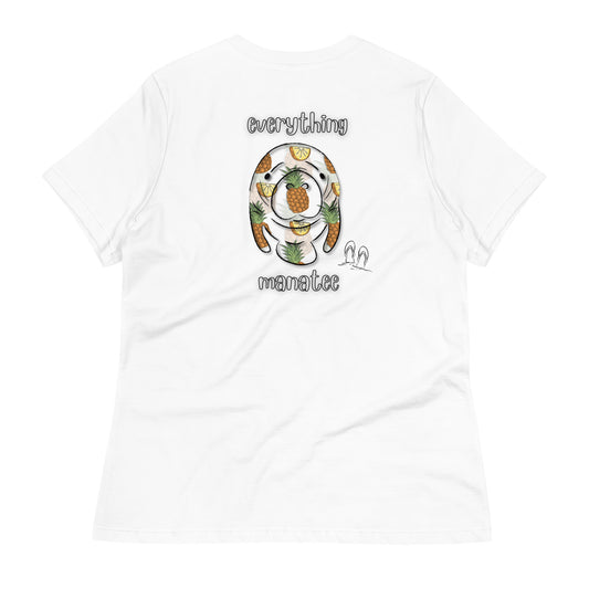 Mango The Manatee & Pineapples  T-Shirt | Womens