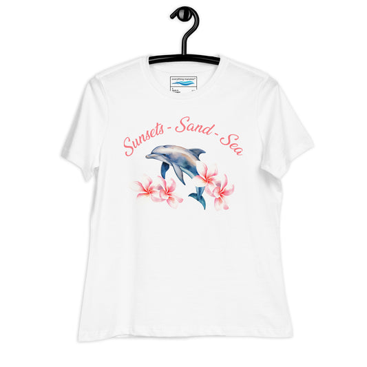 Tropical Dolphin Relaxed T-Shirt | Womens
