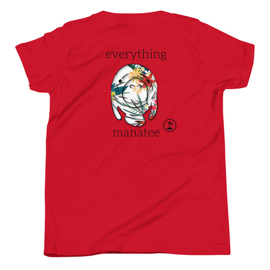 Tropical Floral Manatee T-Shirt | Youth