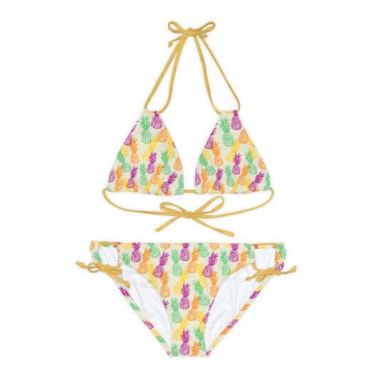 Pineapple Fun Strappy Bikini Set | Womens