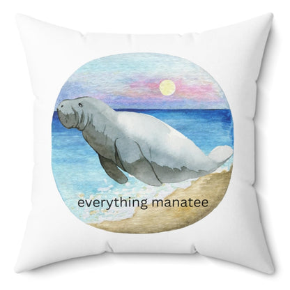 Sunset Manatee Pillow | Pillows