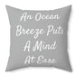 Ocean Breeze Manatee Square Pillow | Pillows