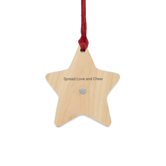 Elfing Around Manatee Wooden Christmas Ornament