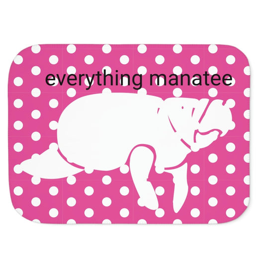 Polka Dot Manatee Sherpa Blanket | Blankets