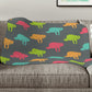 Multi Color Manatee Print Sherpa Blanket | Blankets