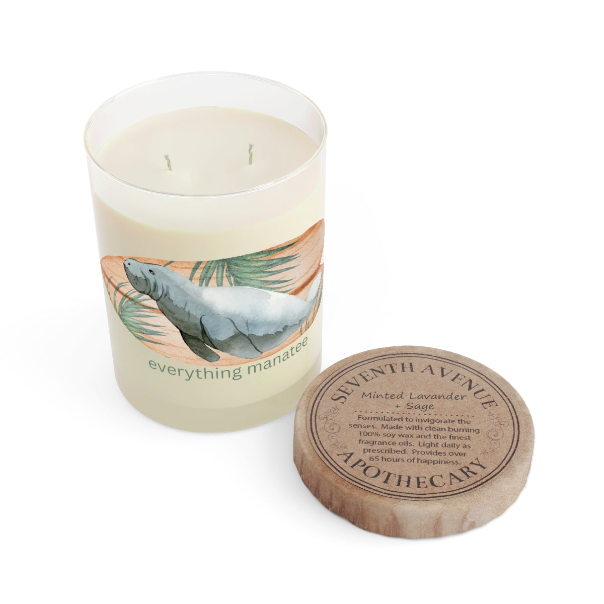 Tropical Surf Manatee Candle |  Candles 11oz