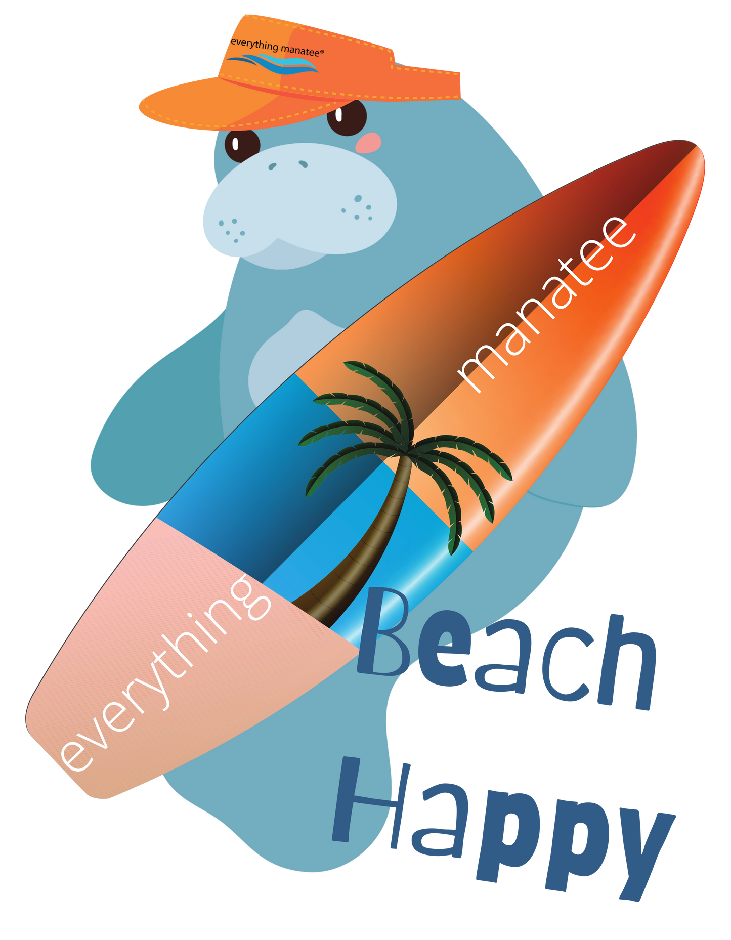 Beach Happy Manatee Hoodie | Toddler