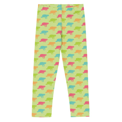 Manatee Print Citrus Green Leggings | Toddler