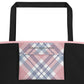 Plaid Manatee Beach Bag