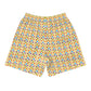 Grid Pattern Men's Athletic Long Shorts