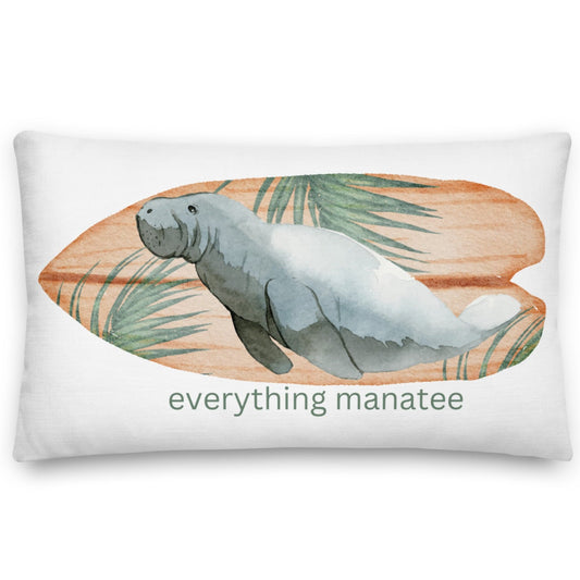 Vintage Surf Board Manatee Pillow | Pillows
