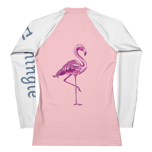 Flamingo Long Sleeve Rash Guard | Womens