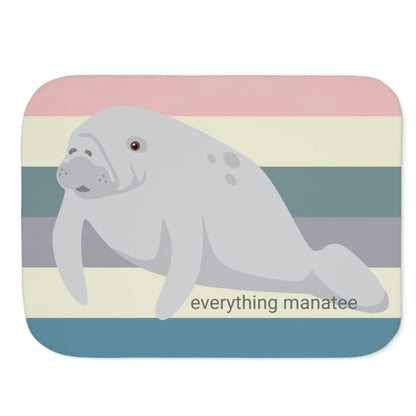 Manatee & Stripes Sherpa Blanket | Blankets
