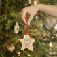 Elfing Around Manatee Wooden Christmas Ornament