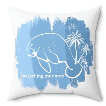 Just Be Manatee Square Pillow | Pillows