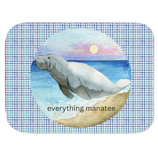 Sunset Manatee Sherpa Blanket | Blankets