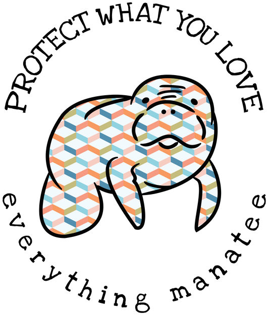Honeycomb Print Manatee Hoodie | Toddler