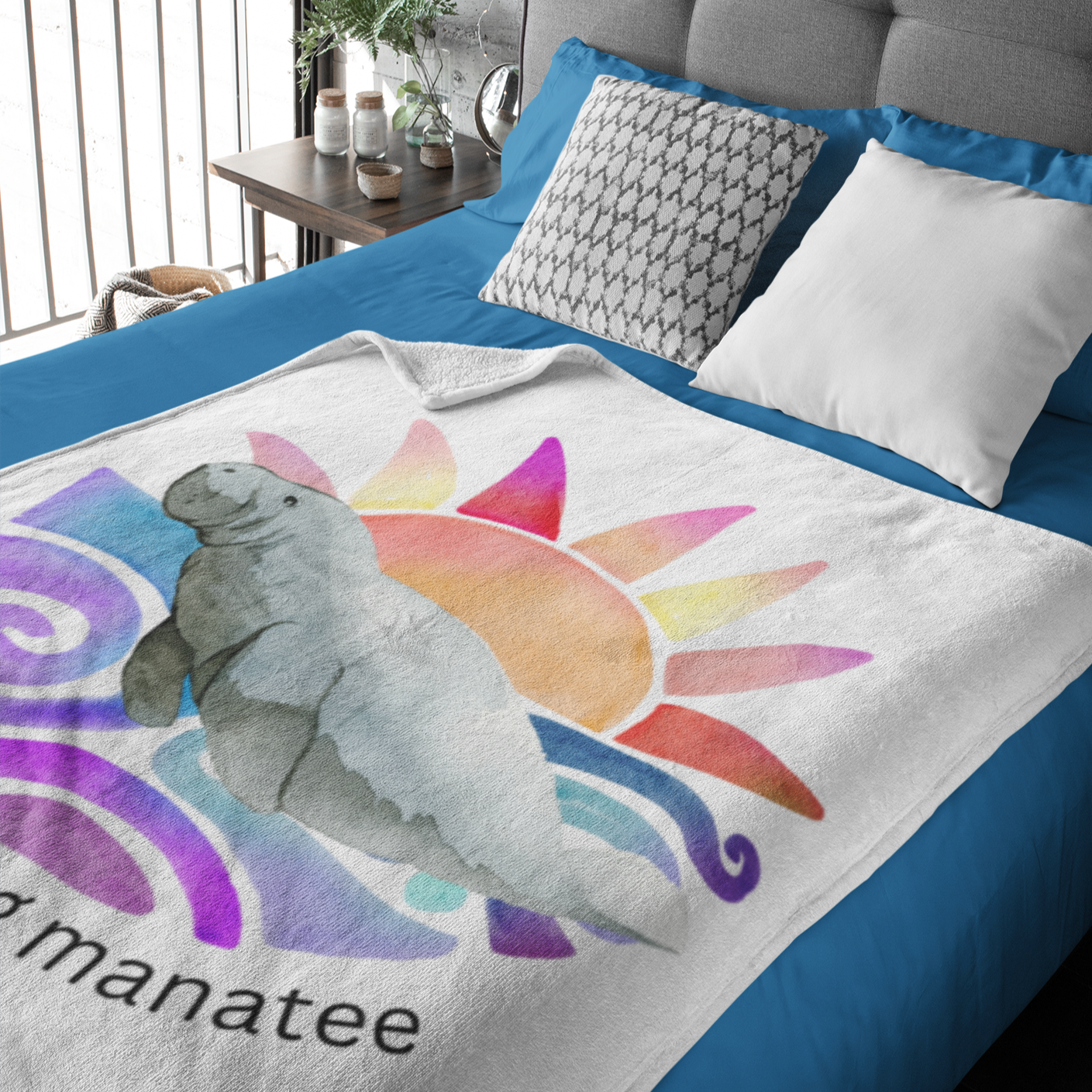 Sunshine Manatee Plush Fleece Blanket | Blankets